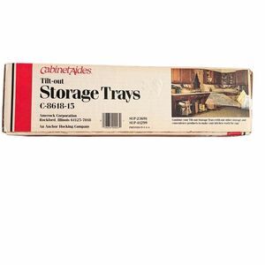 Vintage Amerock CabinetAides Tilt-Out Storage Trays Kit C-8618-15 – New Open Box